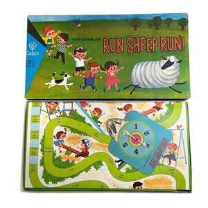 Vintage The Game of Run Sheep Run! By Mr. Fun Cadaco Ellis 1963